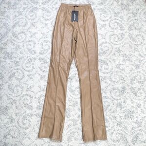 Pretty Little Thing Pin Tuck Trousers Women's 4 Stone Slim Straight‎ High Rise